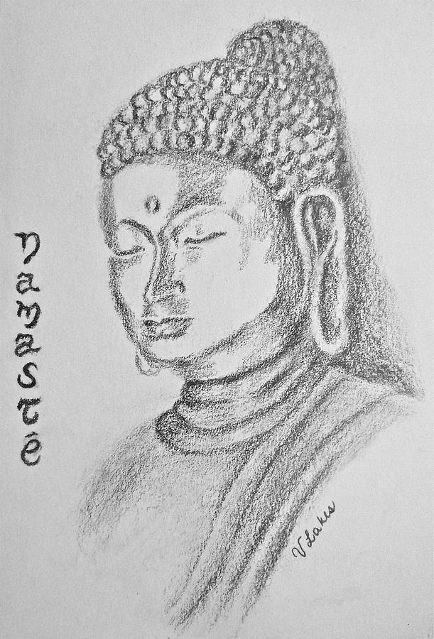 Buddha Drawing by Victoria Lakes