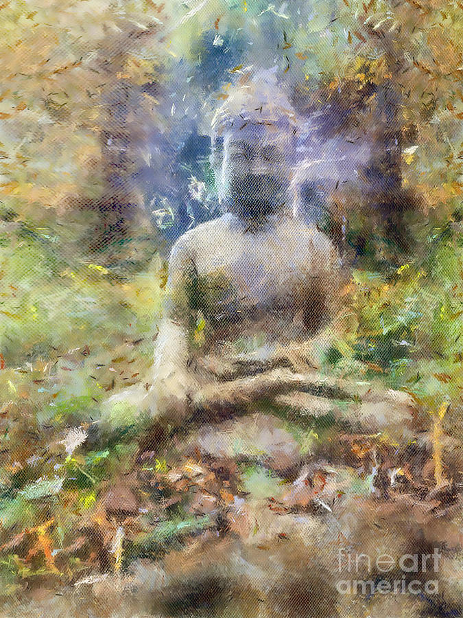 Magic Digital Art - Buddha by Wernher Krutein
