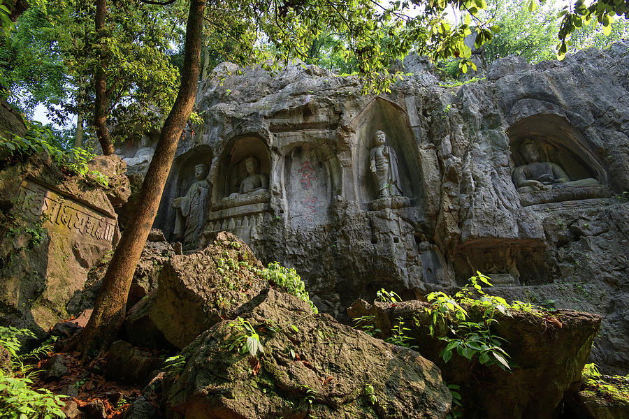 Buddhism Rocks Ling2yin4 Monastery Photograph by Andy Brandl