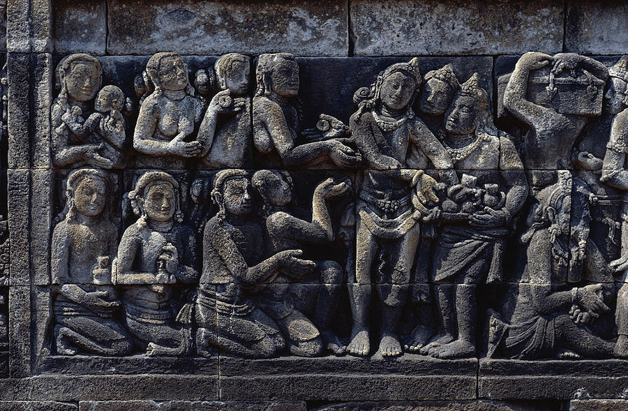 Buddhist Carvings At Borobudur Photograph by Mathias T. Oppersdorff