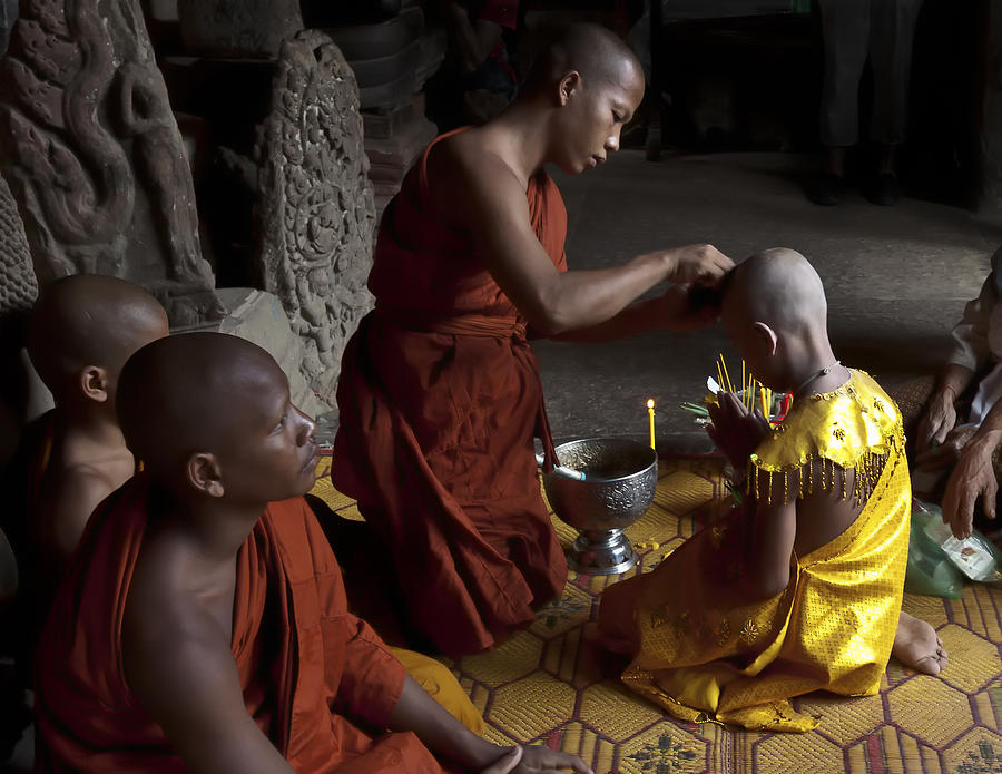 Buddhist Initiation Photograph By Jo Ann Tomaselli Photograph by Jo Ann Tomaselli