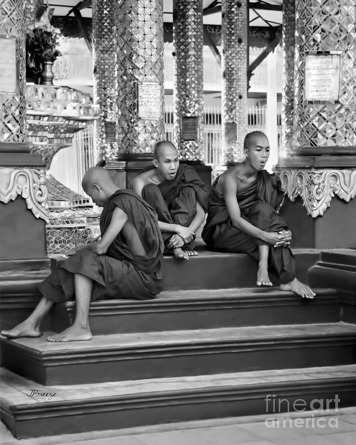 Buddhist Monks in Burma Photograph by Jennie Breeze