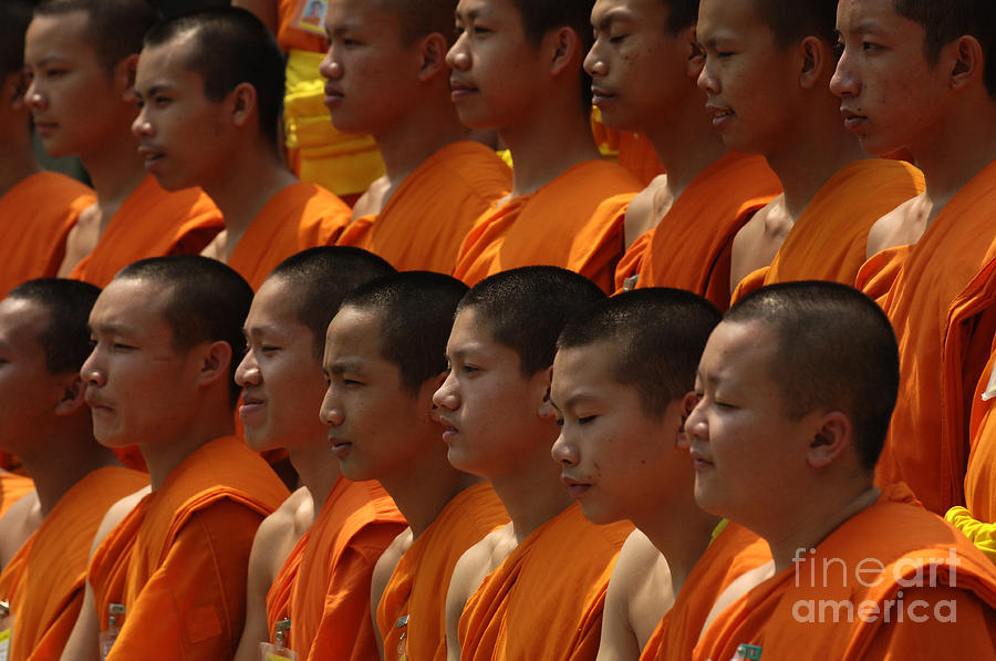 Buddha Photograph - Buddhist Monks Thailand 2 by Bob Christopher
