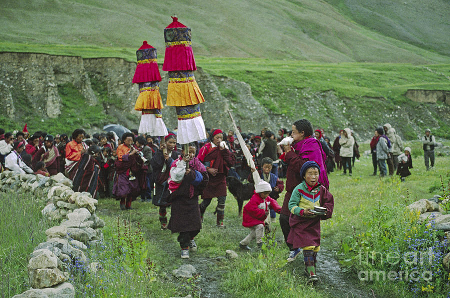 Buddhist Procession - Do Tarap Valley Nepal Photograph by Craig Lovell