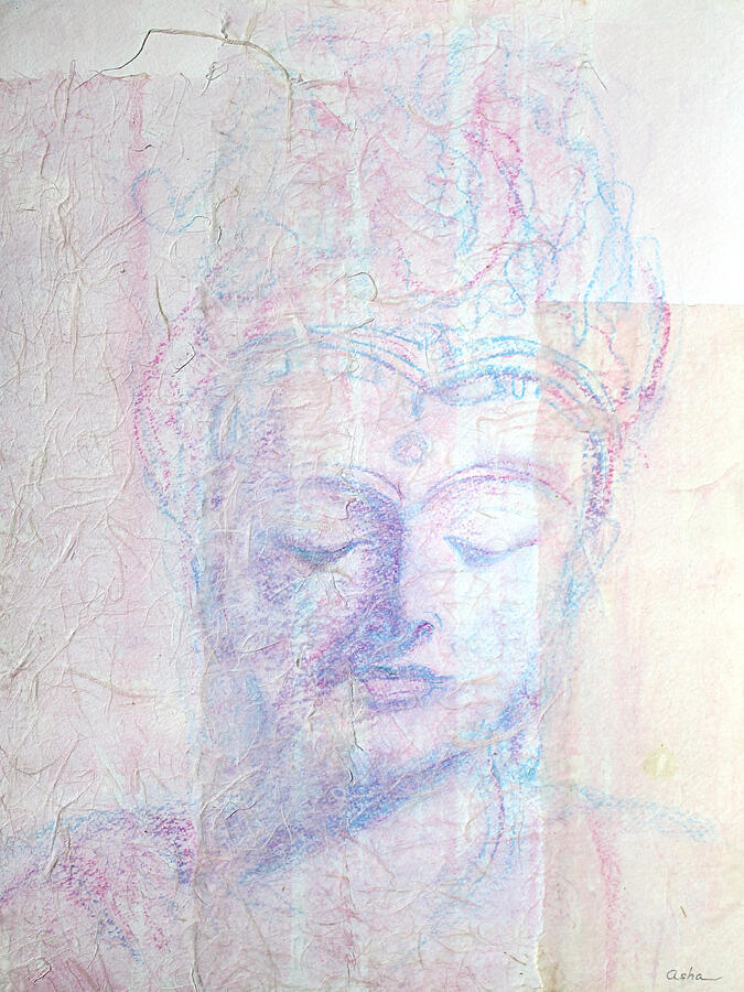 Buddhist Queen of Long Ago Painting by Asha Carolyn Young