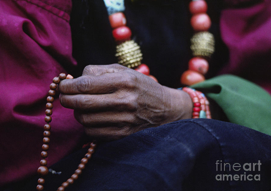 Necklace Photograph - Buddhist Rosary - Tibet by Craig Lovell