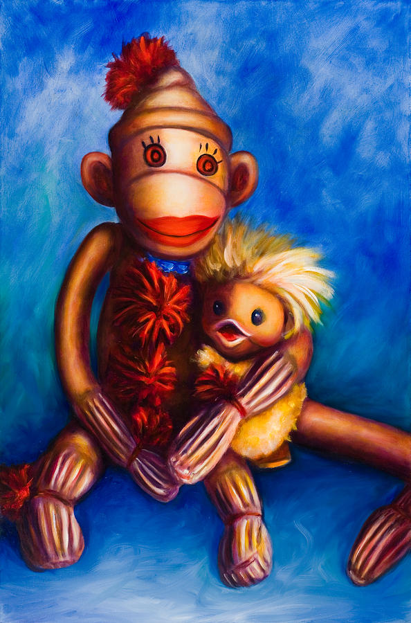 Yellow Painting - Buddies by Shannon Grissom Yellow Painting - Buddies by Shannon Grissom