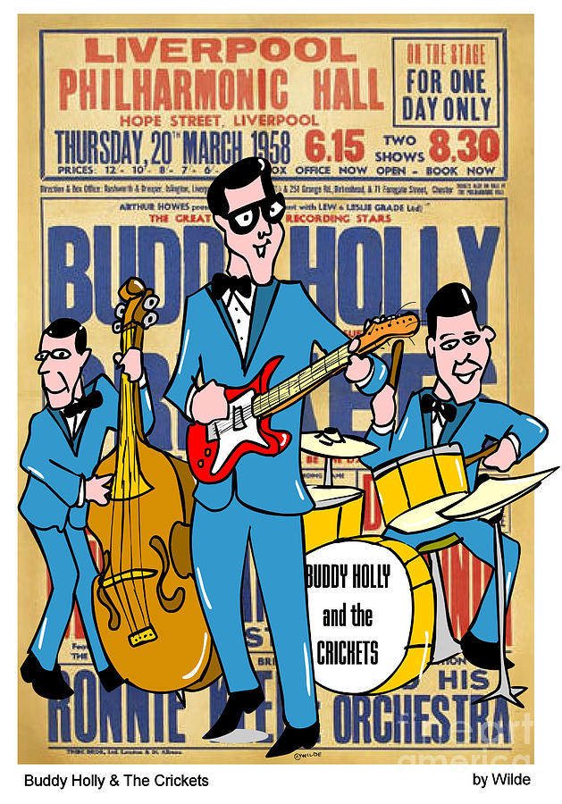 Buddy Holly and the Crickets in the UK Mixed Media by Paul Wilde