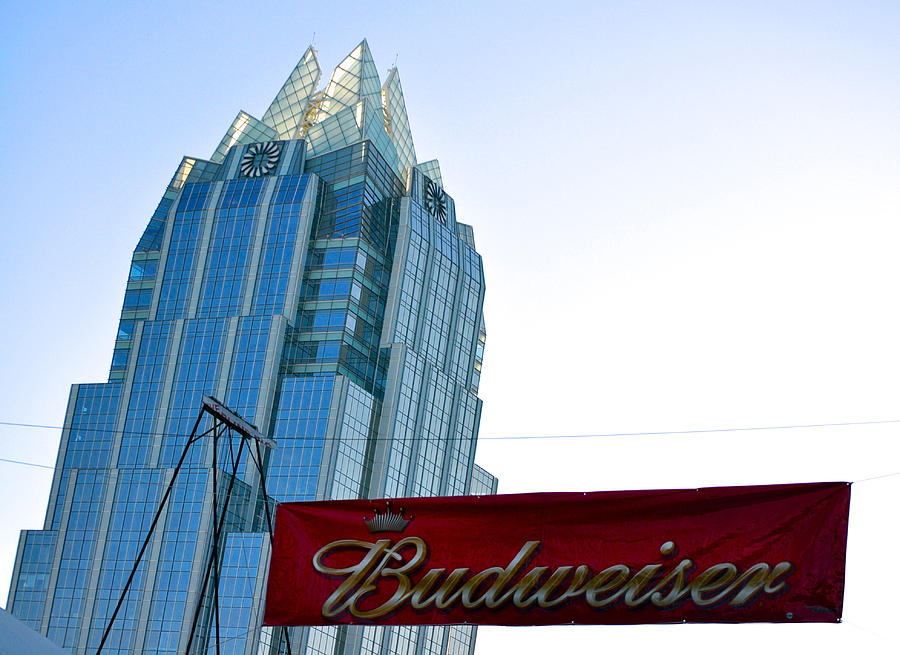 Budweiser and Building  Photograph by Kristina Deane