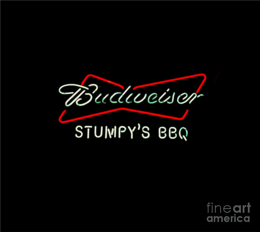 Budweiser and Stumpys BBQ Softened Photograph by Kelly Awad