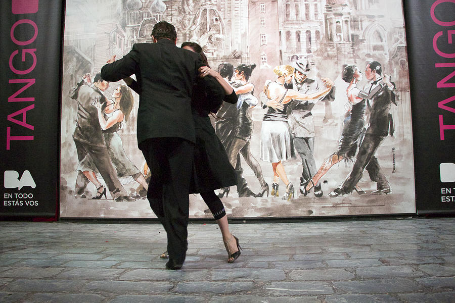 Buenos Aires Tango Dancers Photograph by Venetia Featherstone-Witty