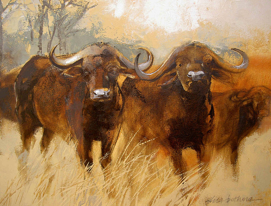 Buffalo Painting by Alida Bothma - Fine Art America