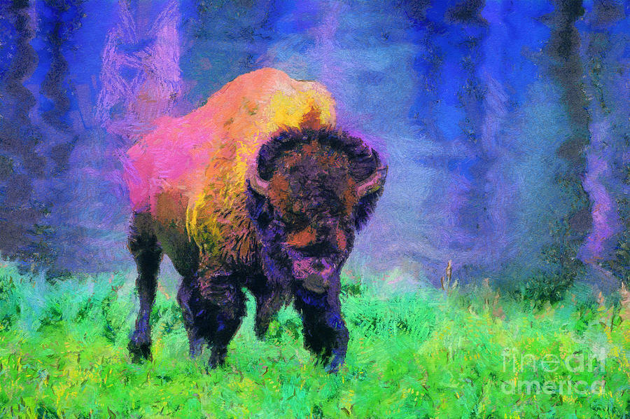 Buffalo at Yellowstone Photograph by Jim Hatch