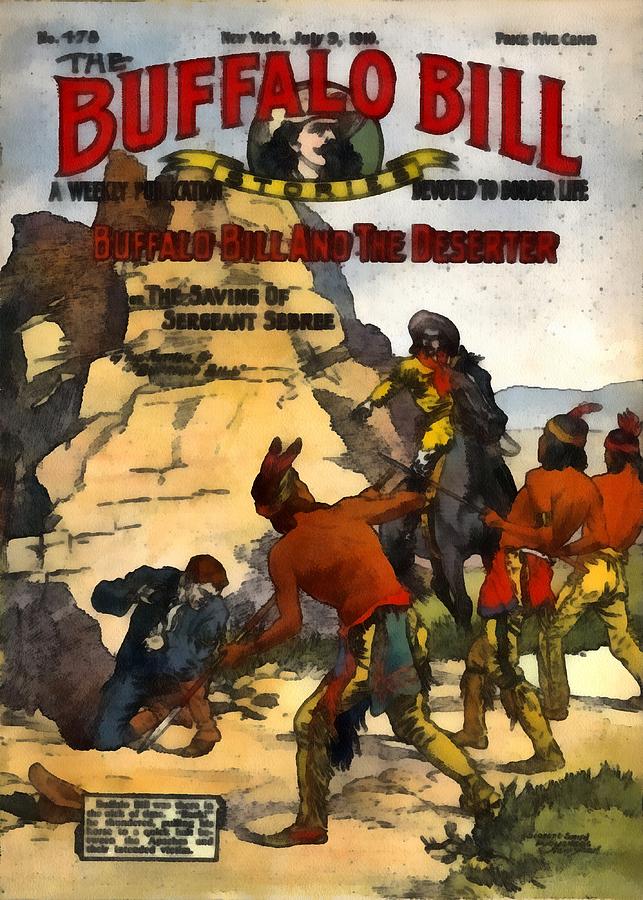 Buffalo Bill And The Deserter Digital Art by Dime Novel Collection