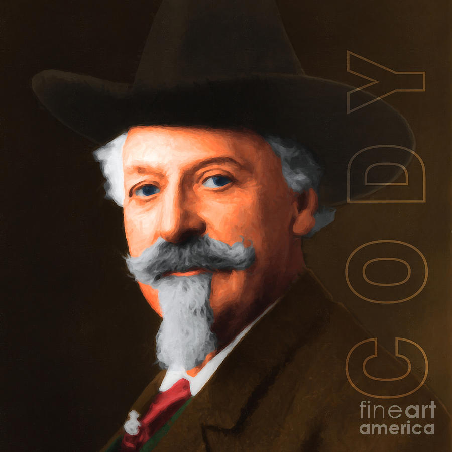 Buffalo Bill Cody 20130516 square with text Photograph by Wingsdomain Art and Photography