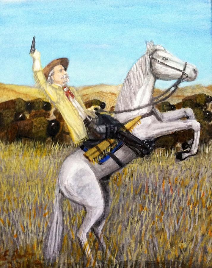 Horse Painting - Buffalo Bill Cody by Larry Lamb