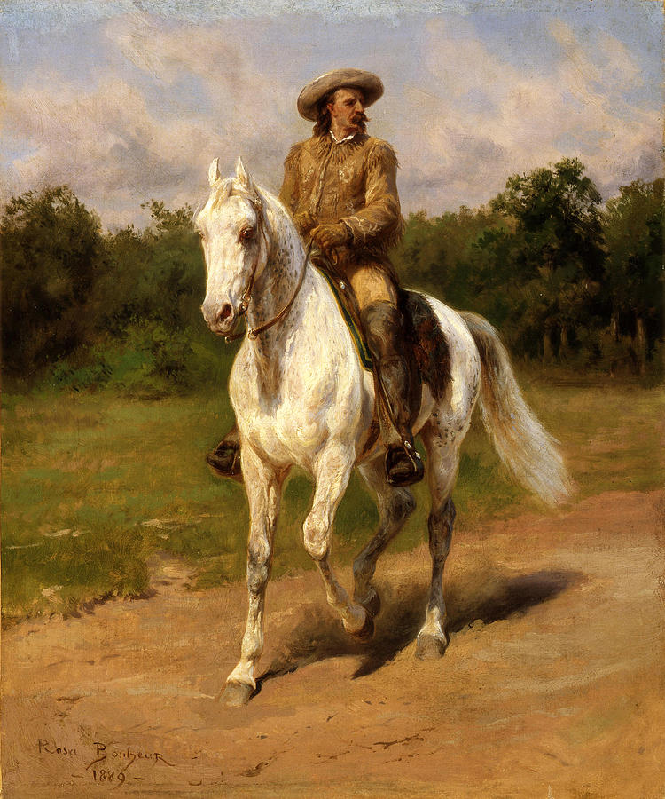 Rosa Bonheur Painting - Buffalo Bill by Rosa Bonheur
