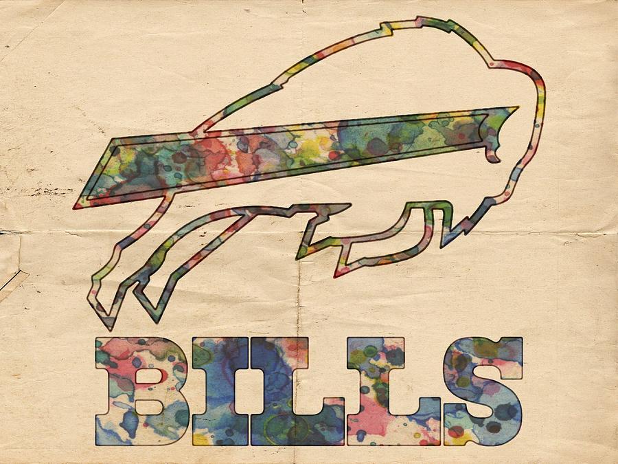 Buffalo Bills Logo Vintage Painting by Florian Rodarte
