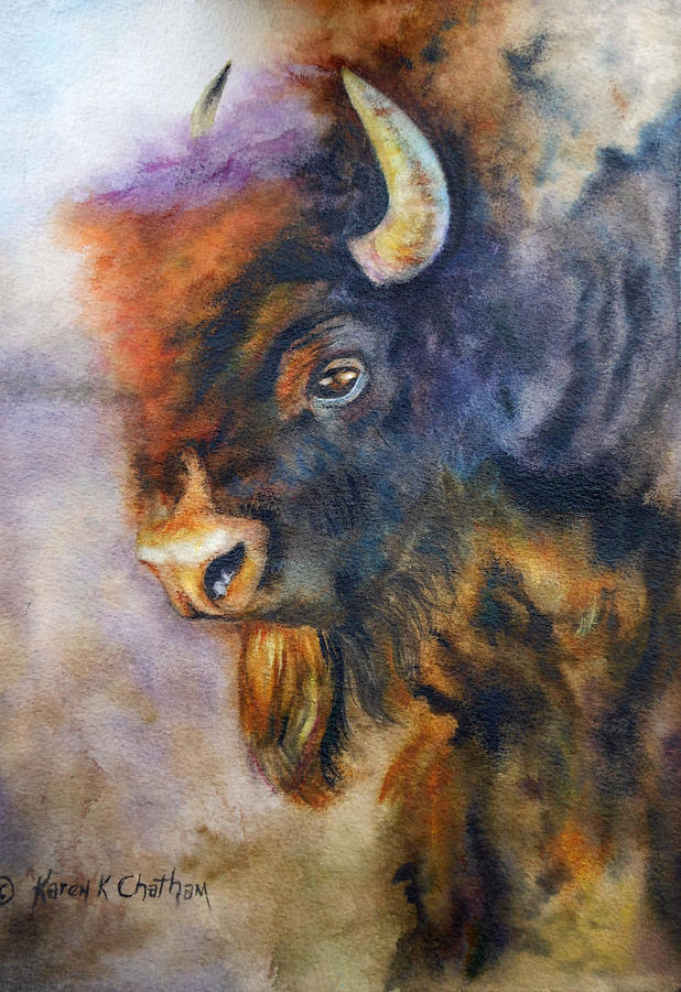 Buffalo Business Painting by Karen Kennedy Chatham
