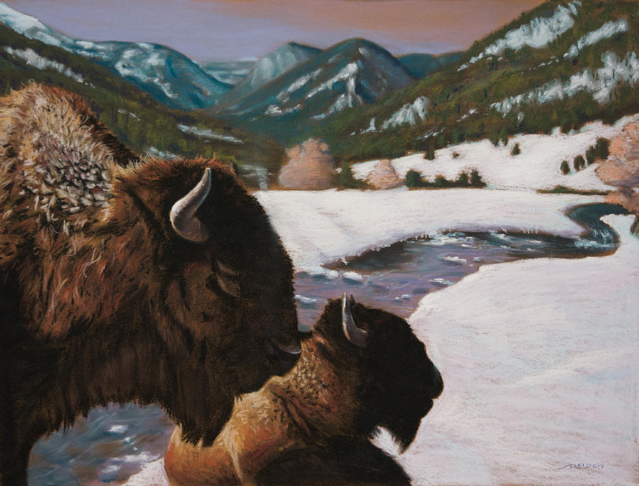 Yellowstone National Park Painting - Winter Coat by Christopher Reid
