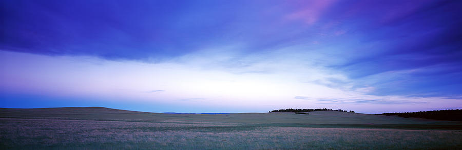 Nature Photograph - Buffalo Farm At Dusk, Clear Creek by Panoramic Images