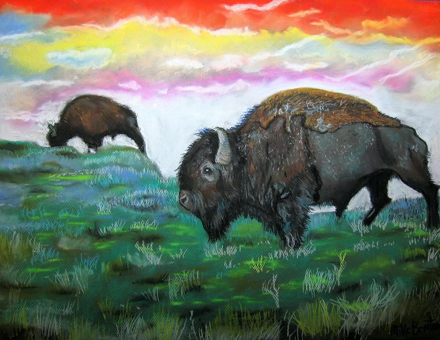 Buffalo Pastel by Mike Benton