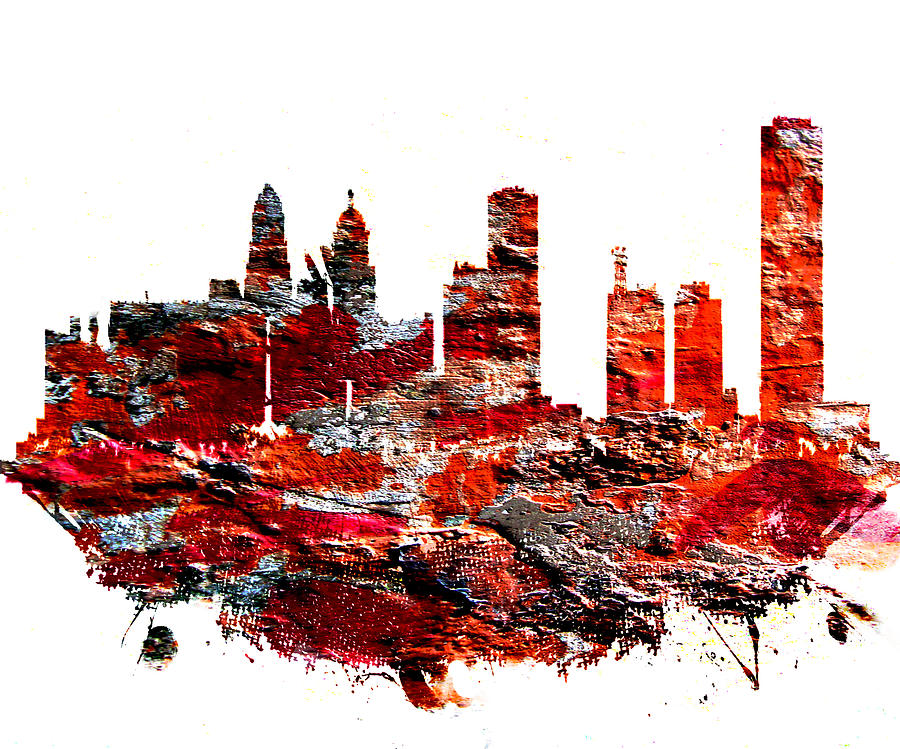 Buffalo New York Skyline Digital Art by Brian Reaves