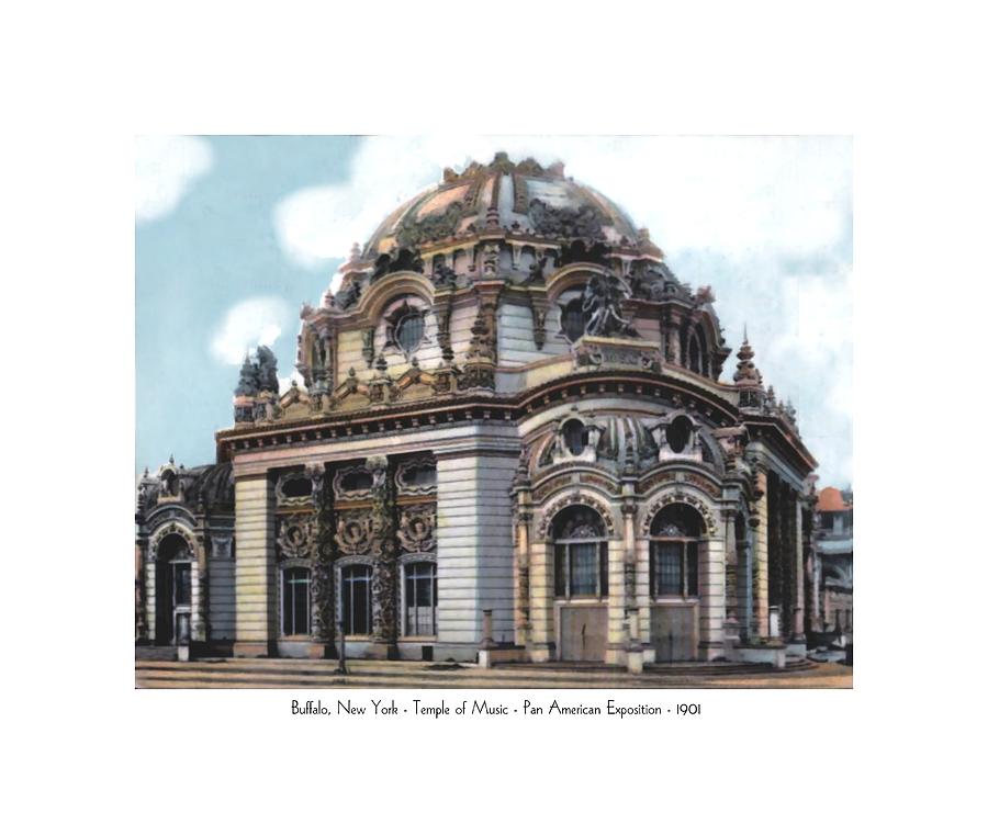 Buffalo New York - Temple of Music - Pan American Exposition - 1901 Digital Art by John Madison
