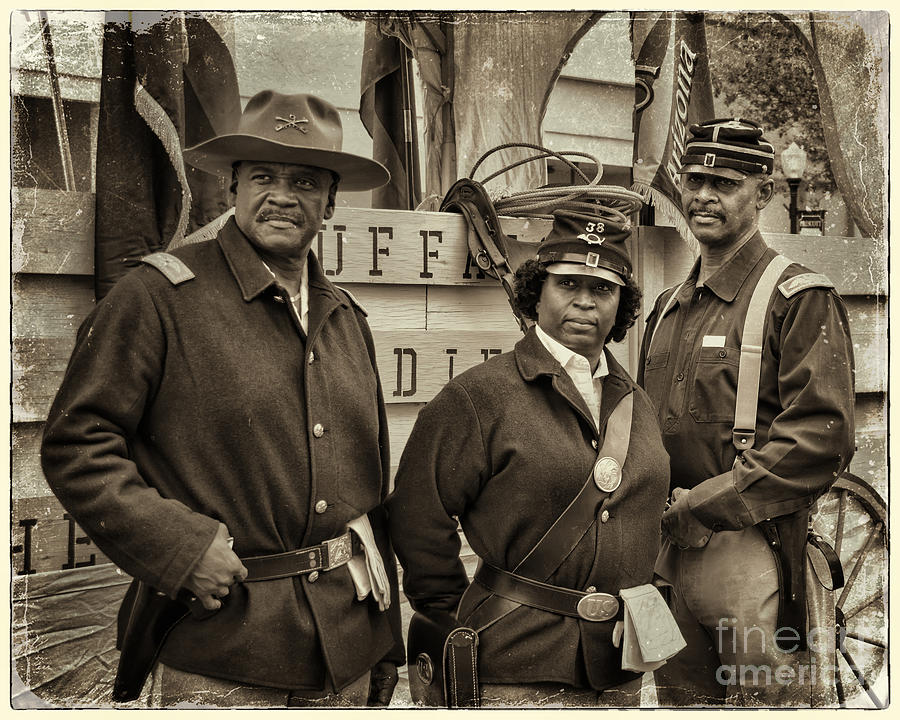 Buffalo Soldiers Reenactors Photograph by Priscilla Burgers