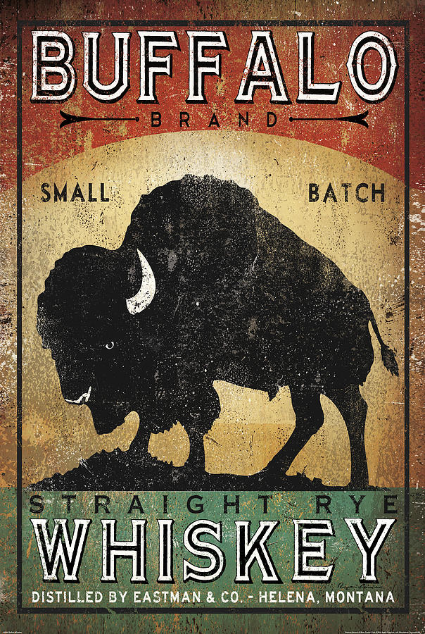 Bison Painting - Buffalo Whiskey by Ryan Fowler