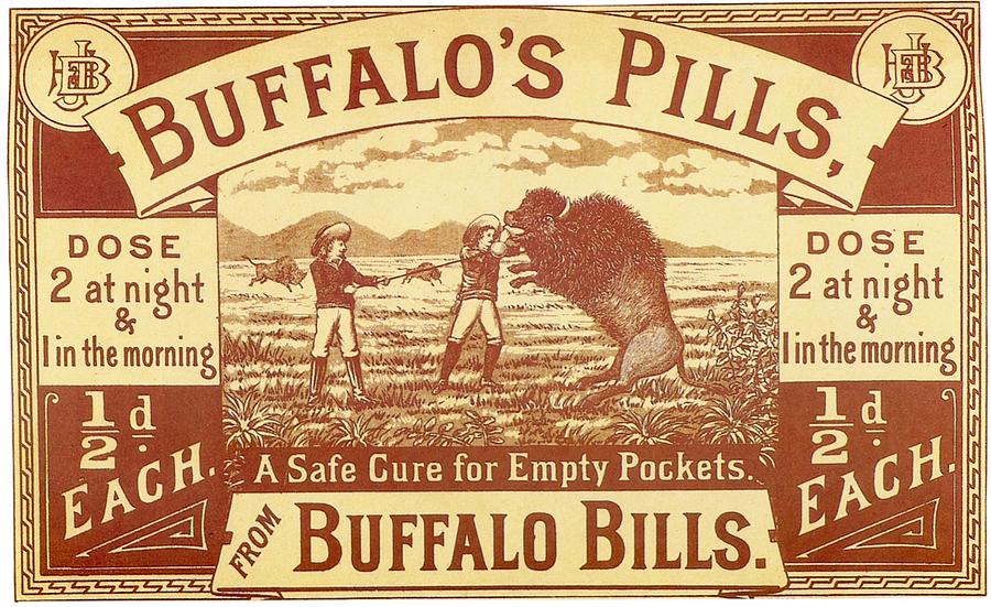 Buffalo's Pills Vintage Ad by Gianfranco Weiss Buffalo's Pills Vintage Ad by Gianfranco Weiss