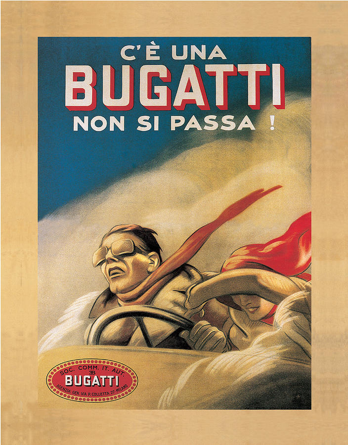Bugatti 1922 Painting by Marcello Dudovich