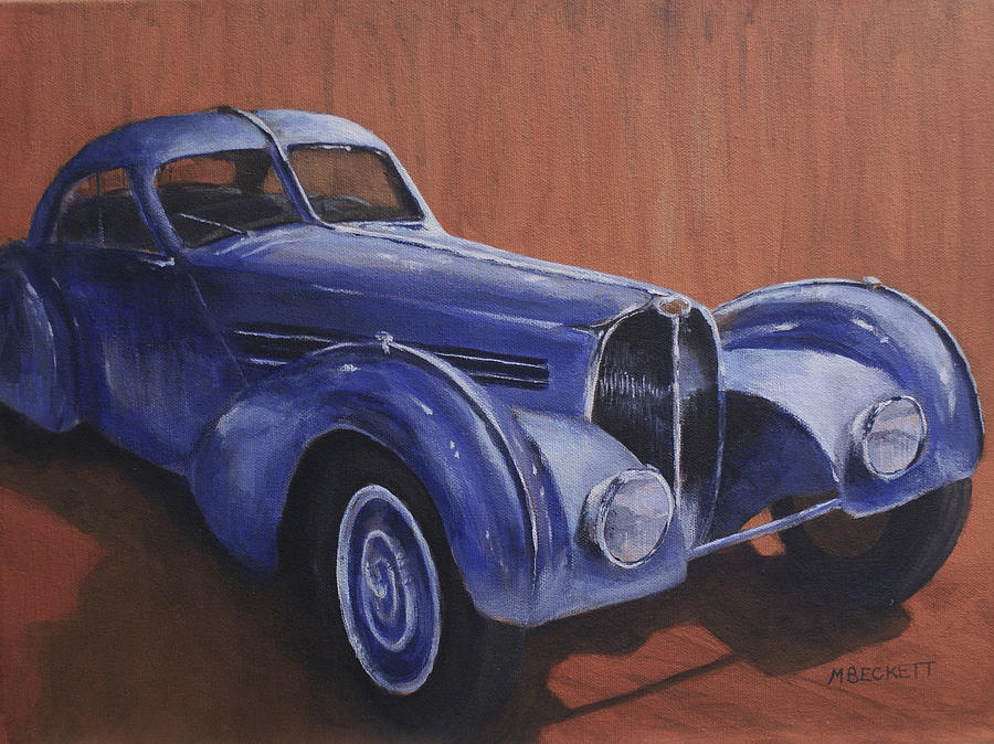 Transportation Painting - Bugatti Atlantic by Michael Beckett