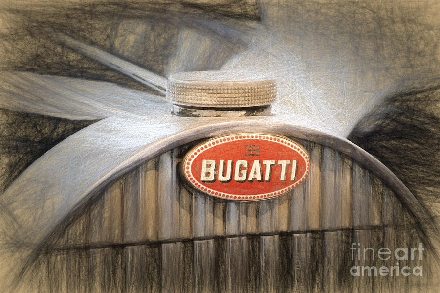Bugatti Classic Car Emblem Digital Art by Perry Van Munster