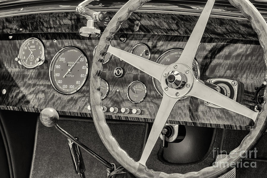 Bugatti Dash monochrome Photograph by Dennis Hedberg