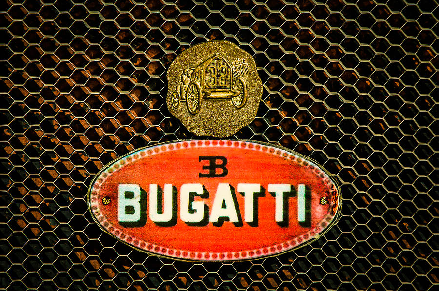 Bugatti Emblem -0903c Photograph by Jill Reger