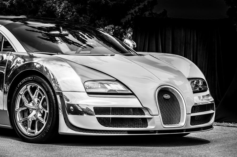 Bugatti Legend - Veyron Special Edition -0844bw Photograph by Jill Reger
