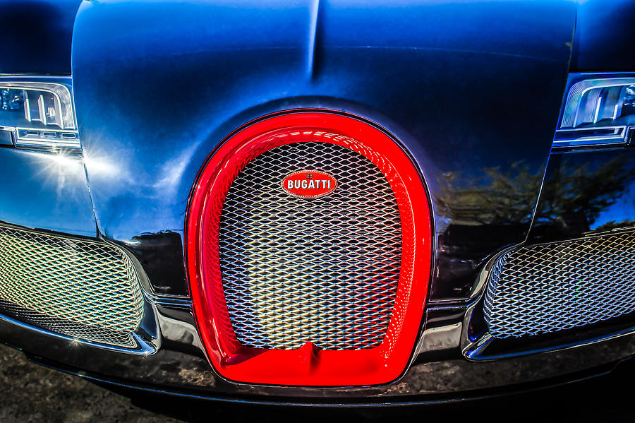Bugatti Veyron Legend Grille Emblem -0488c Photograph by Jill Reger