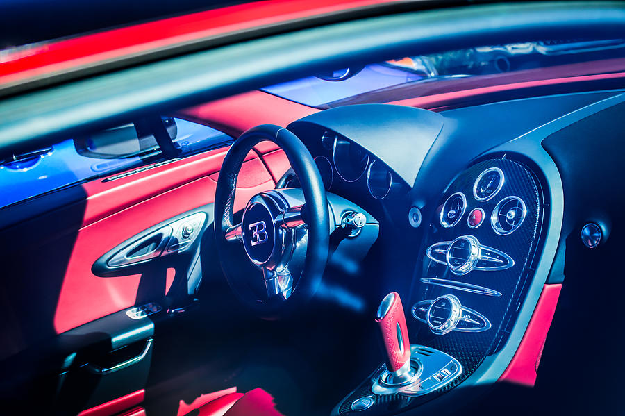 Bugatti Veyron Legend Steering Wheel -0484c Photograph by Jill Reger