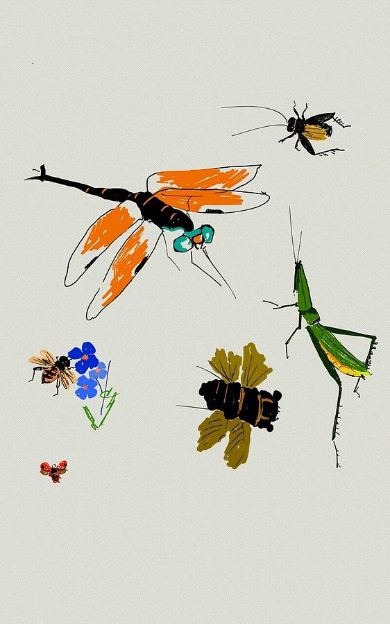 Bugs Digital Art by Debbi Saccomanno Chan