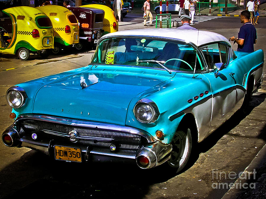 Car Photograph - Buick 1957 at La Habana - Cuba by Carlos Alkmin