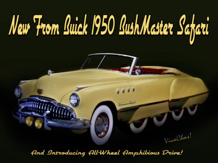 Buick BushMaster Safari All New for 1950 Digital Art by Chas Sinklier