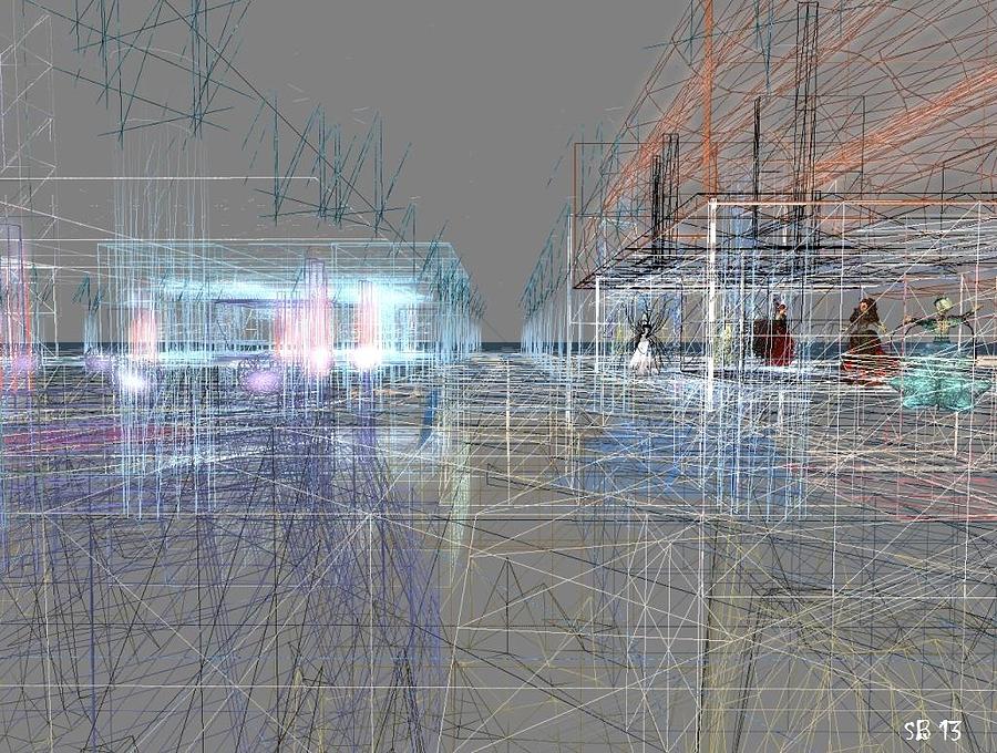 Building a city Digital Art by Susanne Baumann