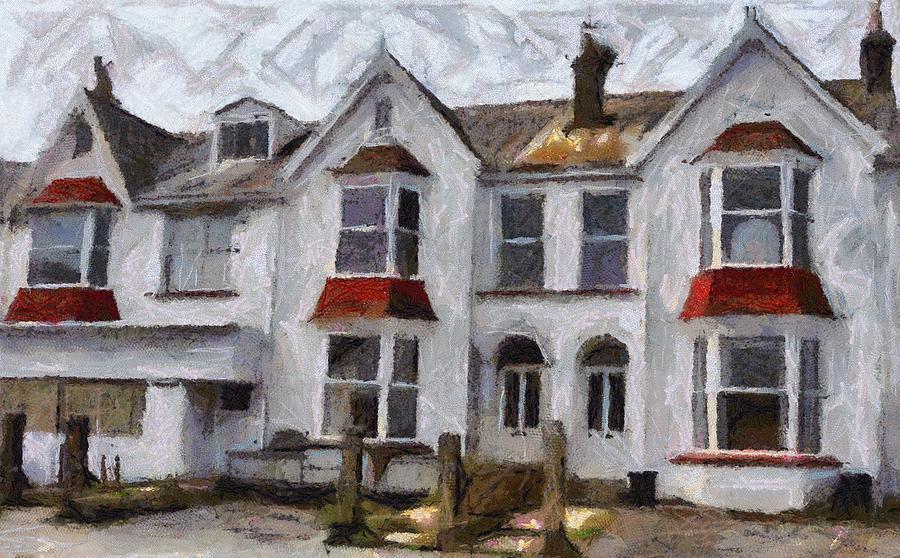 Building in Cornwall England Digital Art by Carrie OBrien Sibley