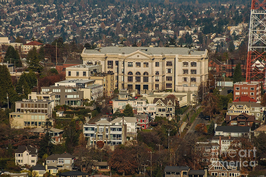 Seattle Photograph - Building on Queen Anne Seattle Washington by Rich Priest