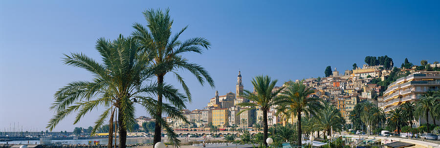 Architecture Photograph - Building On The Waterfront, Menton by Panoramic Images