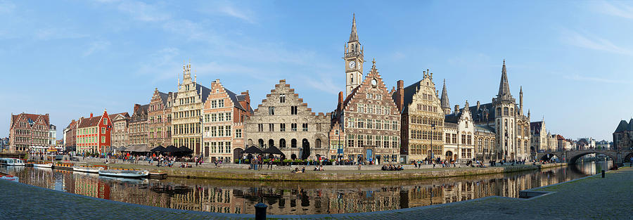 Buildings Along The Graslei, Ghent Photograph by Panoramic Images