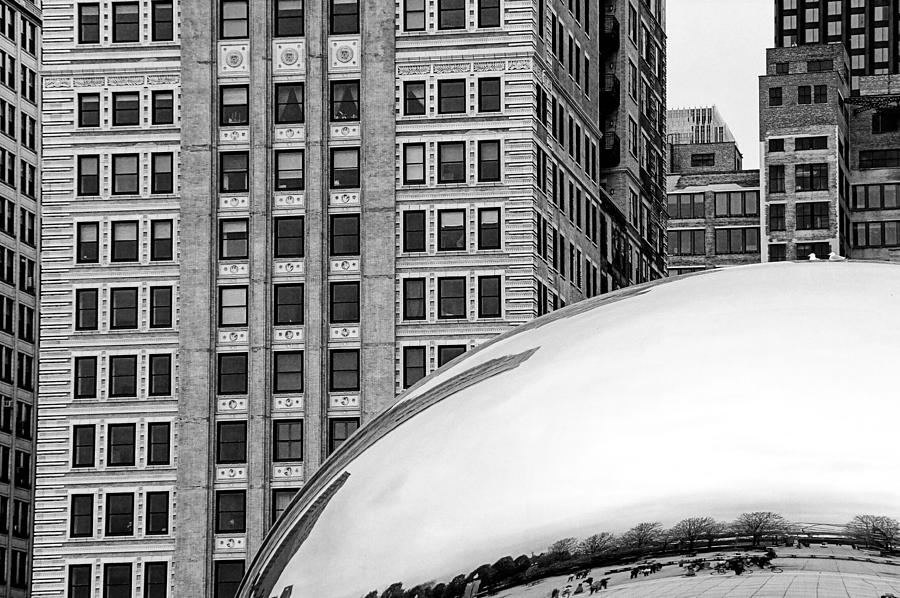 Buildings and the Bean Photograph by Jenny Hudson