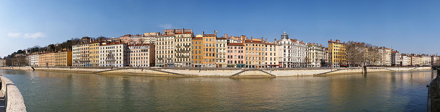 Architecture Photograph - Buildings At The Waterfront, Saone by Panoramic Images