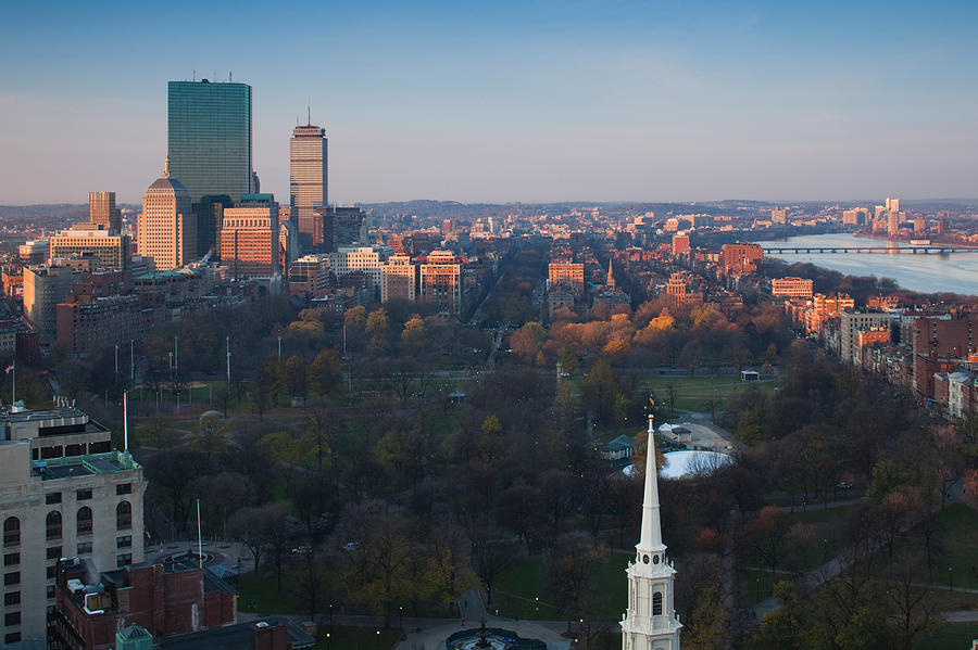 Color Image Photograph - Buildings In A City, Boston Common by Panoramic Images Color Image Photograph - Buildings In A City, Boston Common by Panoramic Images